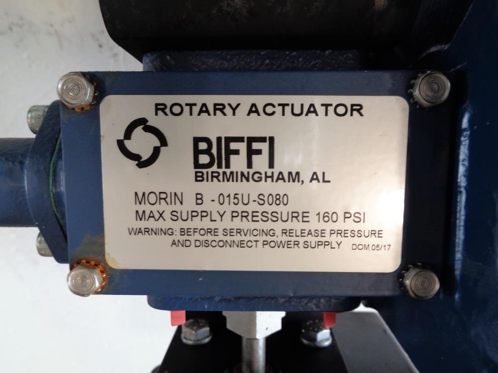 KF 1" 300# WCB 2-Piece Ball Valve,  Raised Face, with Biffi Morin Actuator